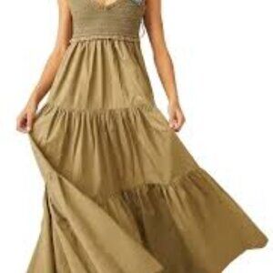 Free People Bluebell Smocked Bodice Tiered Maxi Dress